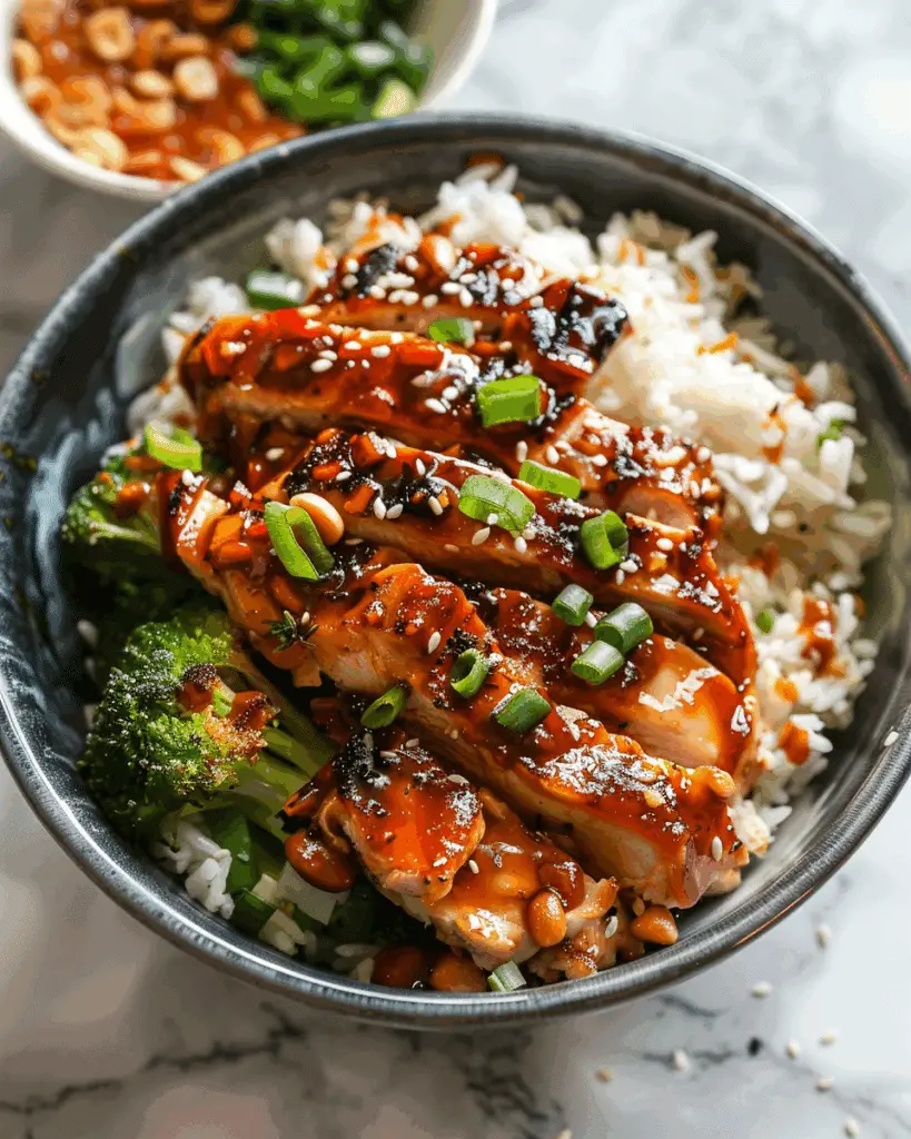 Healthy Sticky Chicken Bowls Recipe