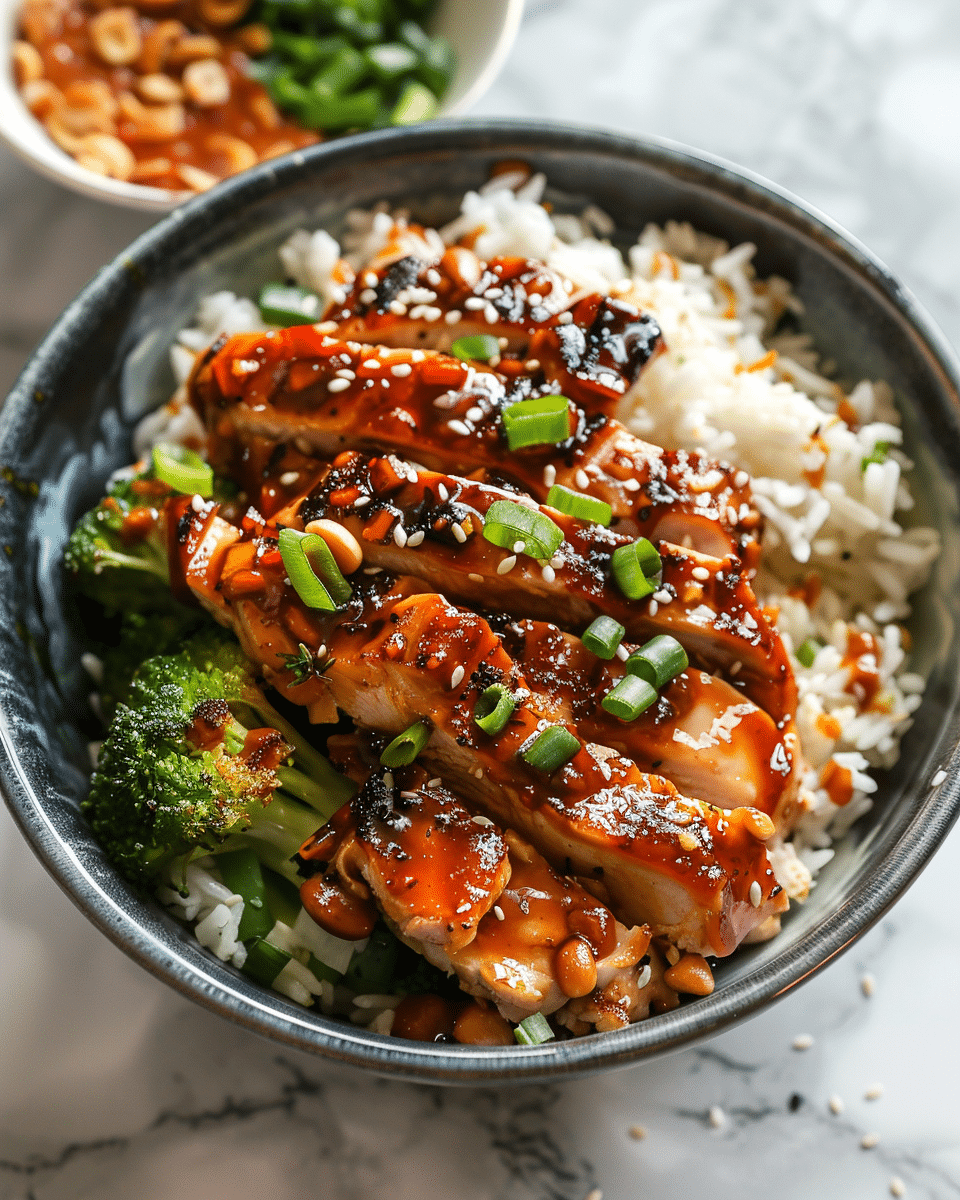 Healthy Sticky Chicken Bowls Recipe