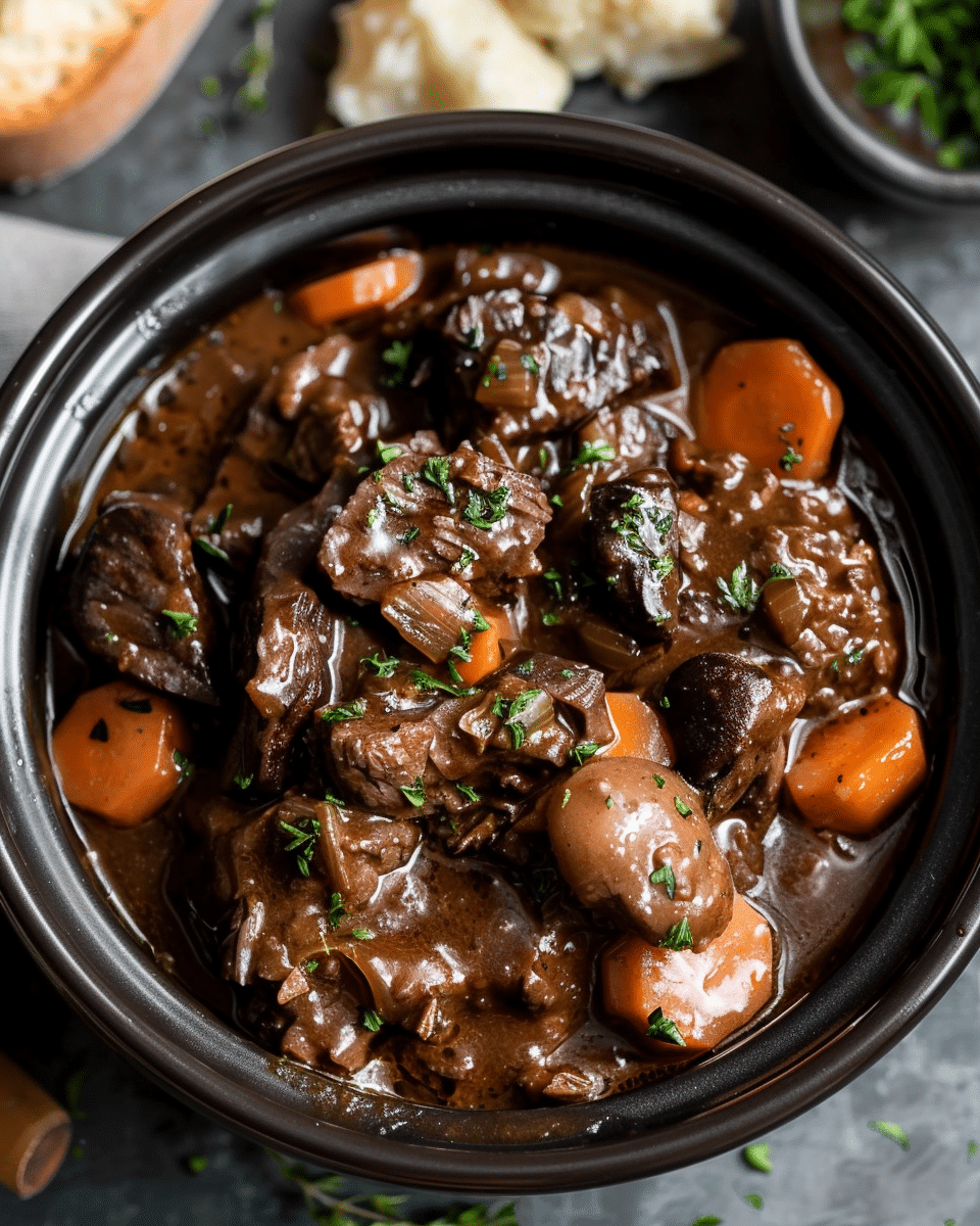 Slow Cooker Beef Bourguignon