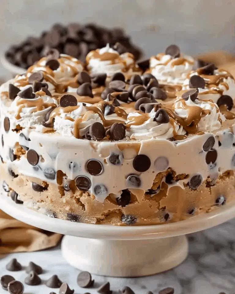 Chocolate Chip Cookie Dough Ice Cream Cake