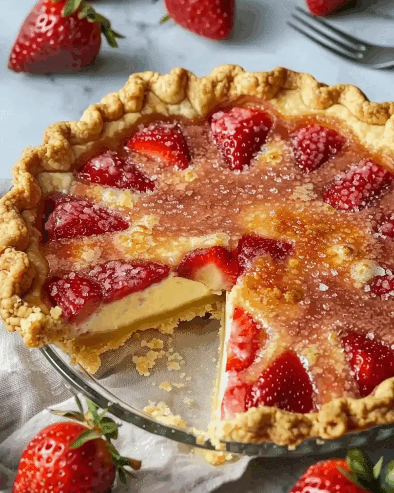 Easy Strawberry Buttermilk Pie