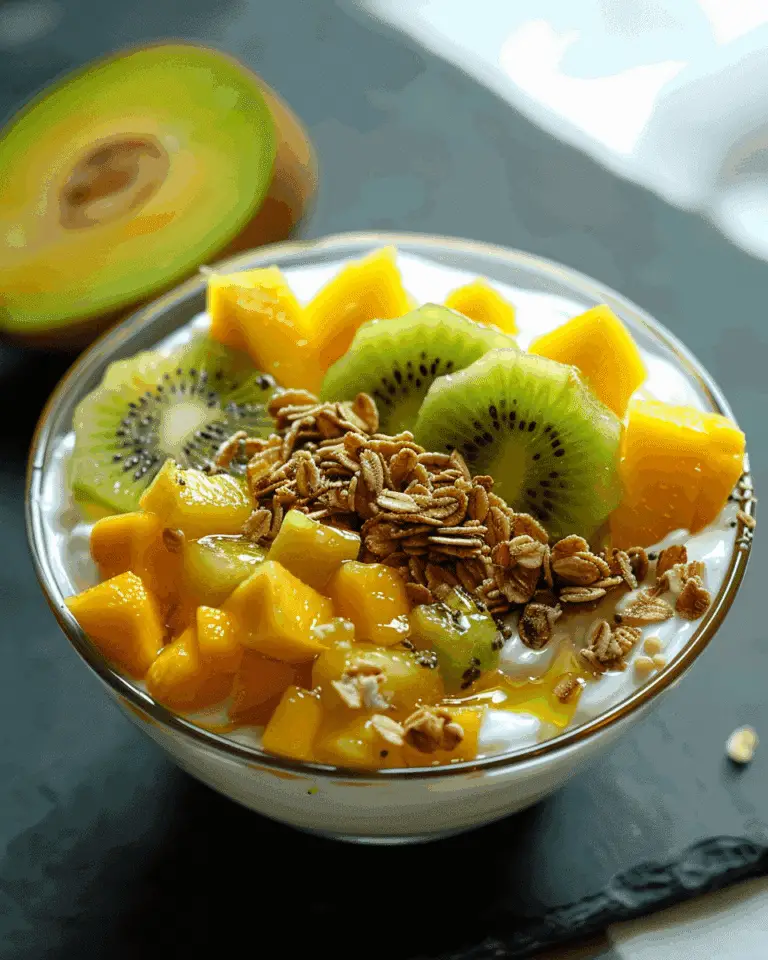 Kiwi Mango Yogurt Bowl