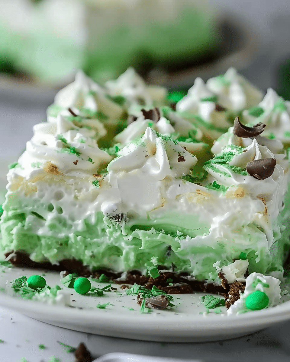 Shamrock Shake Dessert Lasagna