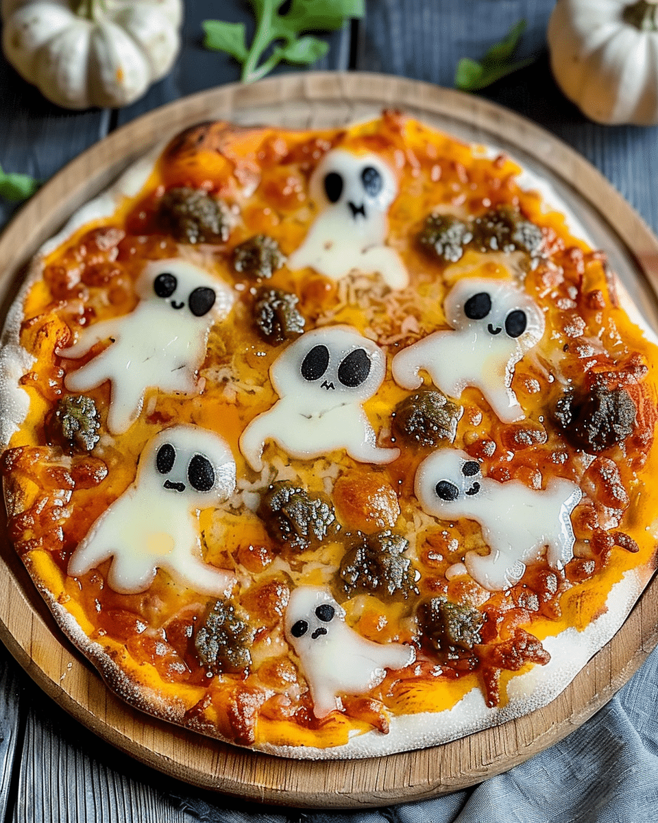 Spooky Vegan Ghost Pizza: A Hauntingly Delicious Treat
