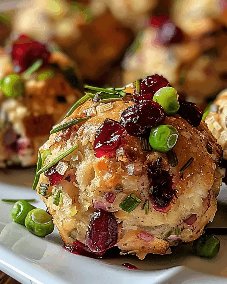 Cranberry Turkey Stuffing Balls