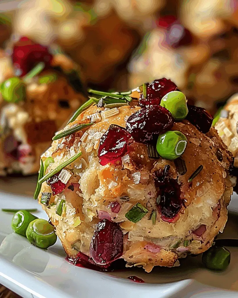 Cranberry Turkey Stuffing Balls