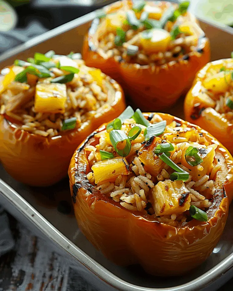 Teriyaki Pineapple Chicken & Rice Stuffed Peppers