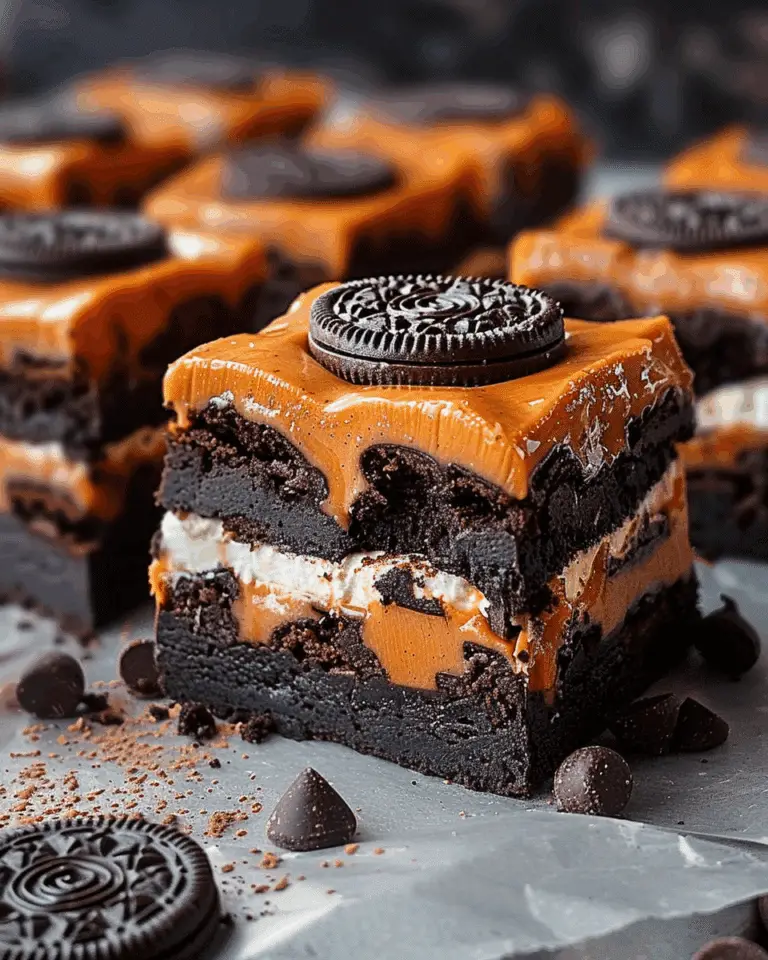 Oreo Layered Halloween Brownies