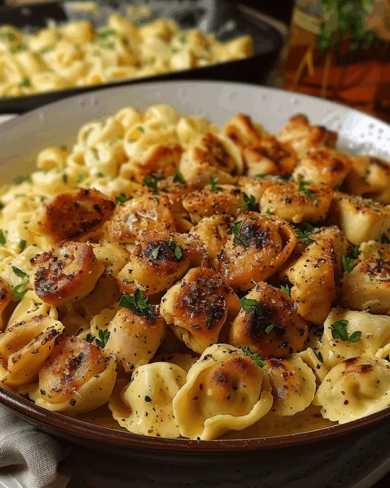 Garlic Alfredo Chicken Tortellini in Cheesy Cajun Velveeta