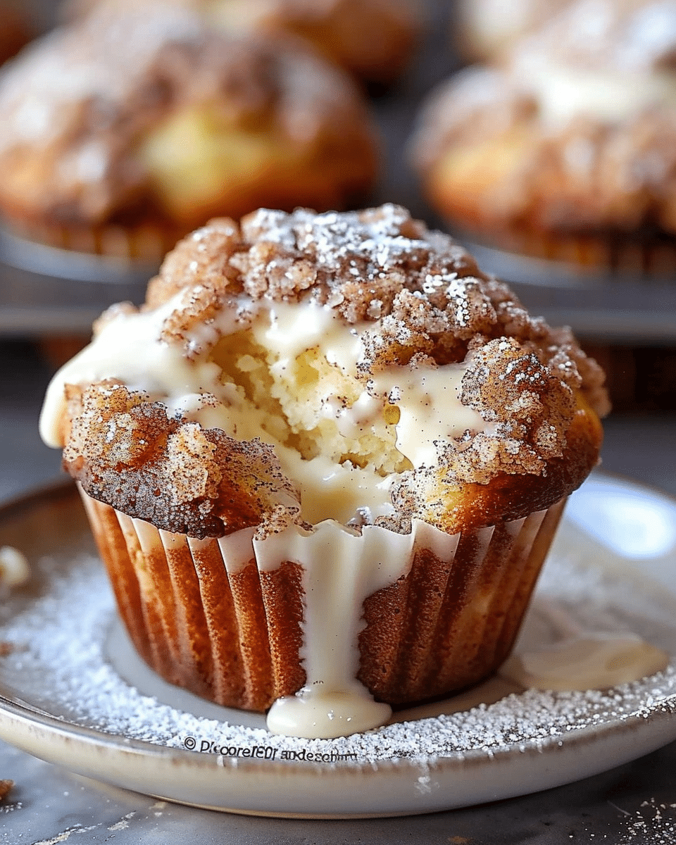 Gooey Cinnamon Cream Cheese Muffins