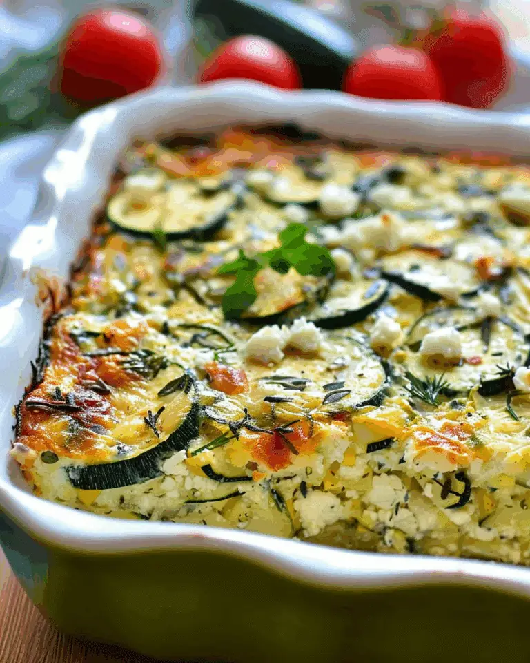 Cottage Cheese Zucchini Feta Bake