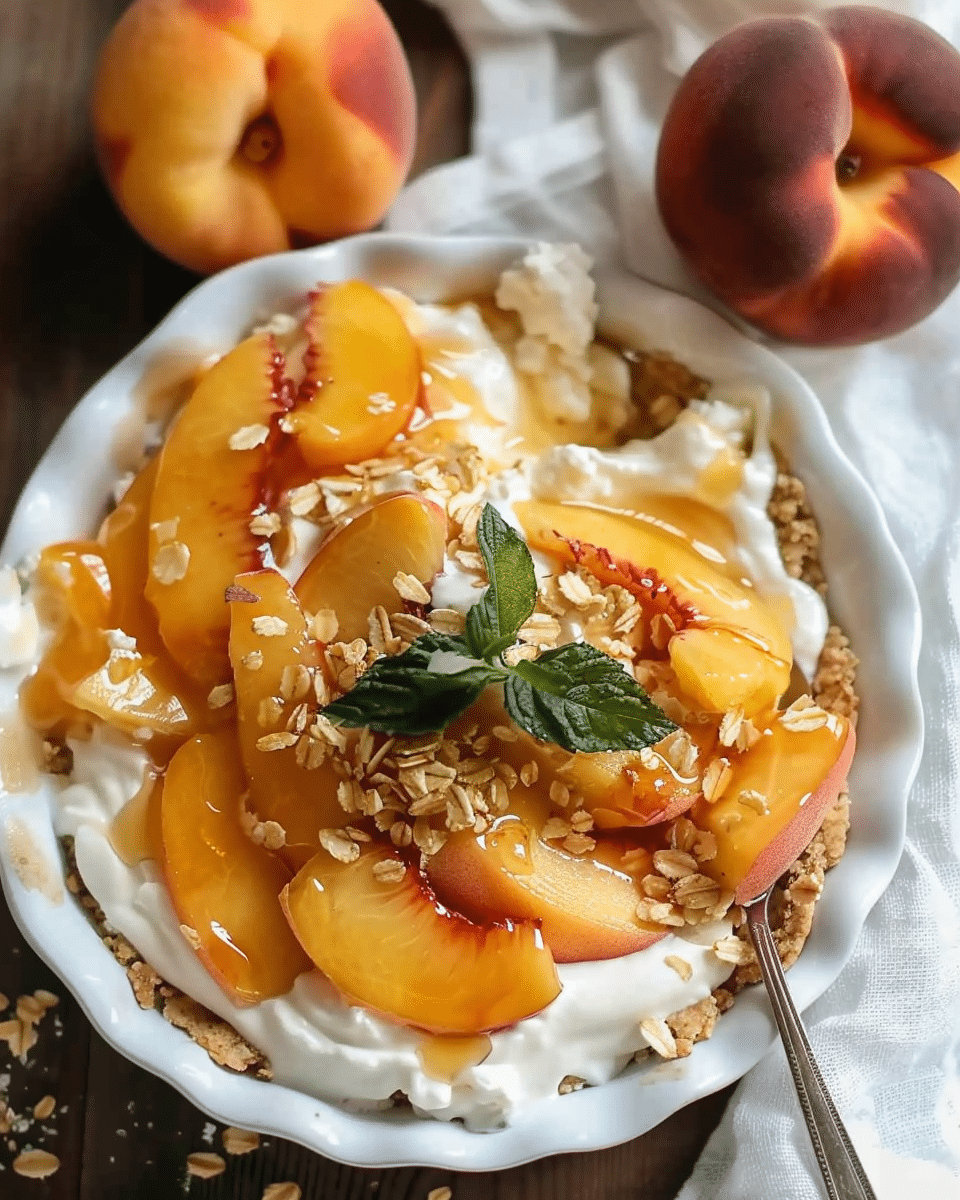 Peach Pie Cottage Cheese Bowls