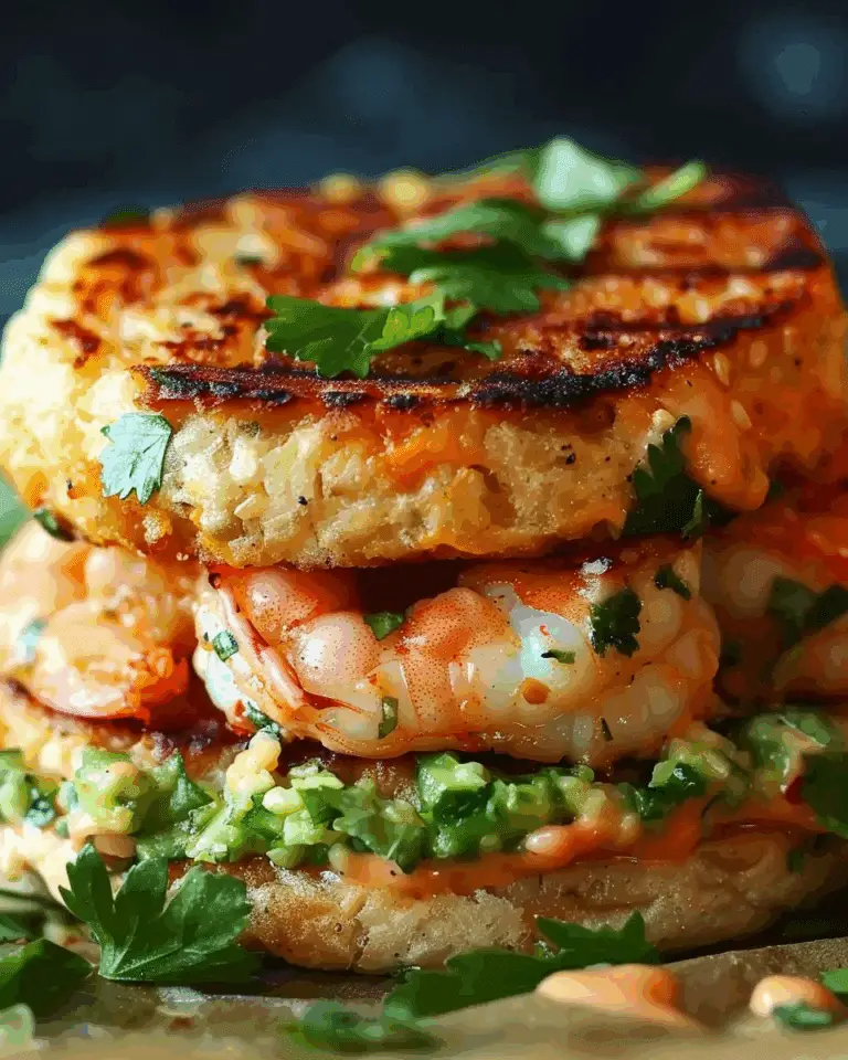 Shrimp Burgers with Cilantro and Guacamole