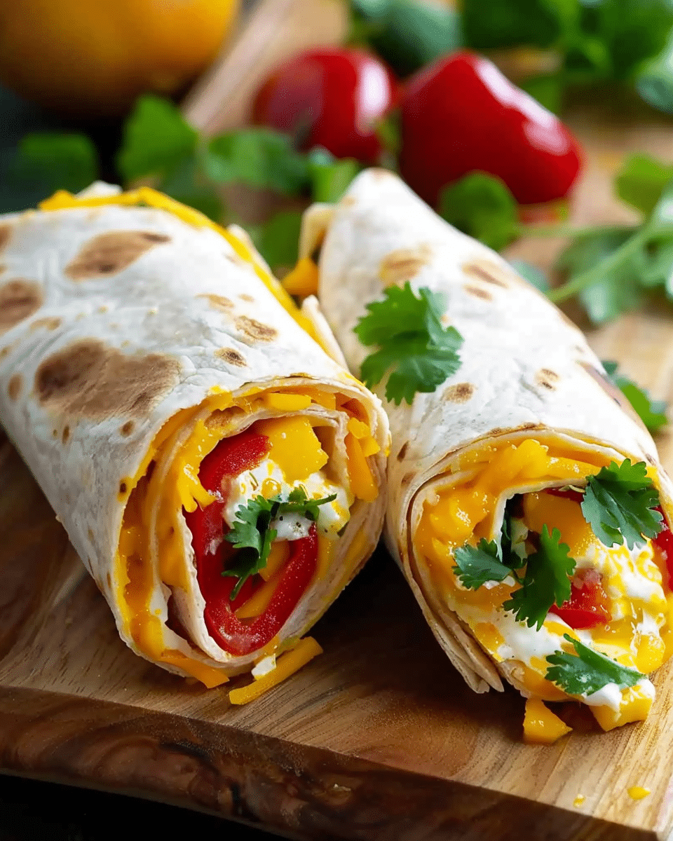Spicy Mango and Red Bell Pepper Wraps