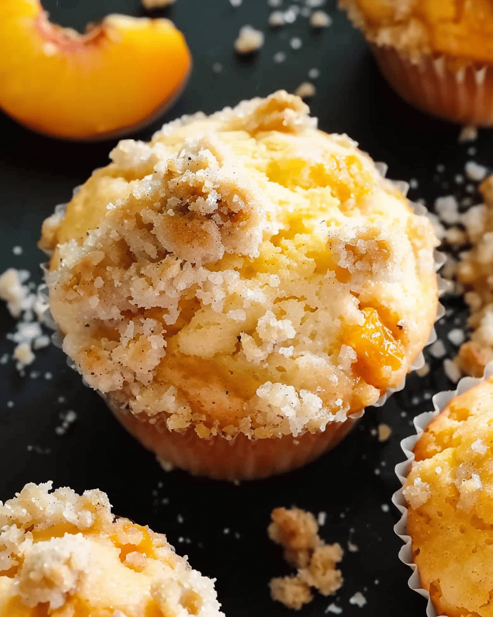 Peach Cobbler Muffins