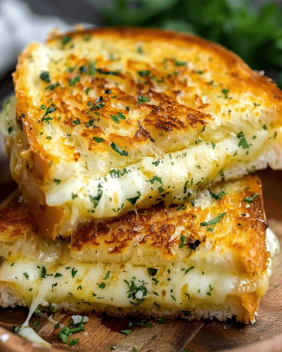 Garlic Bread Grilled Cheese