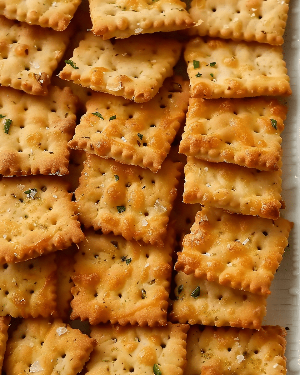 Perfect Cracker Recipe (Super Crispy Saltine Crackers with Green Onion)