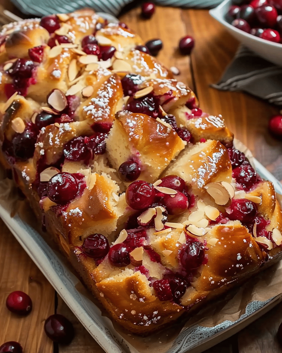 Cranberry‑Almond Pull‑Apart Bread