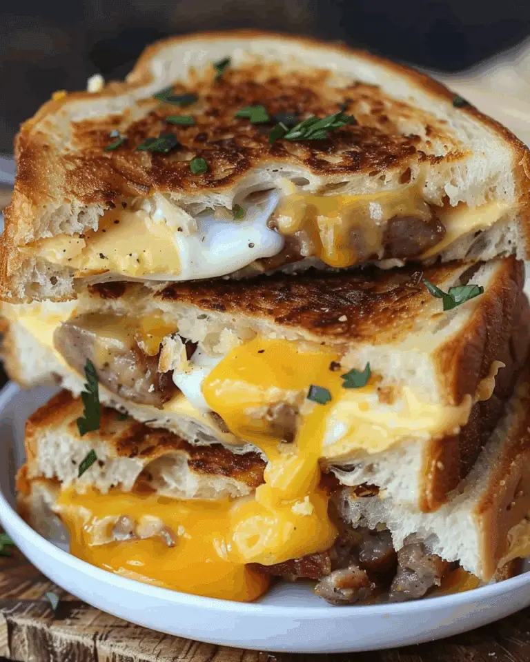 Breakfast Grilled Cheese with Eggs and Cheese