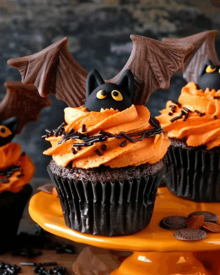 Easy Bat Cupcakes