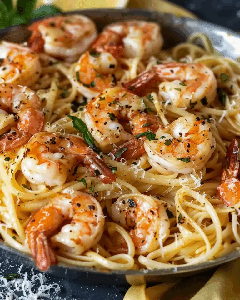 Crispy Shrimp Scampi Linguine