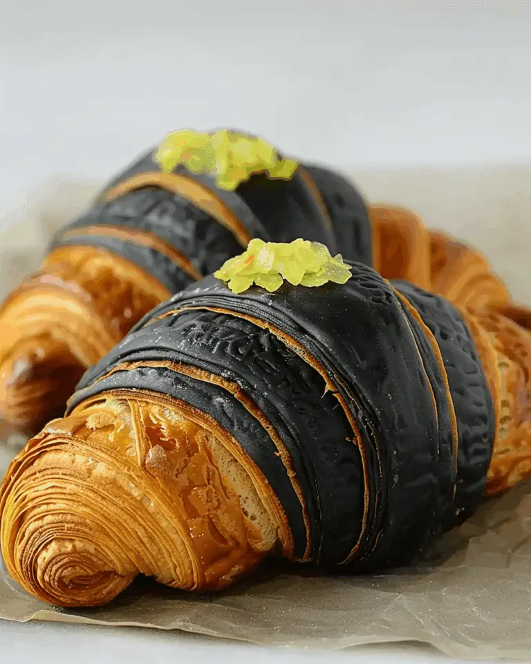 Unique Croissant Dough with Charcoal or Squid Ink