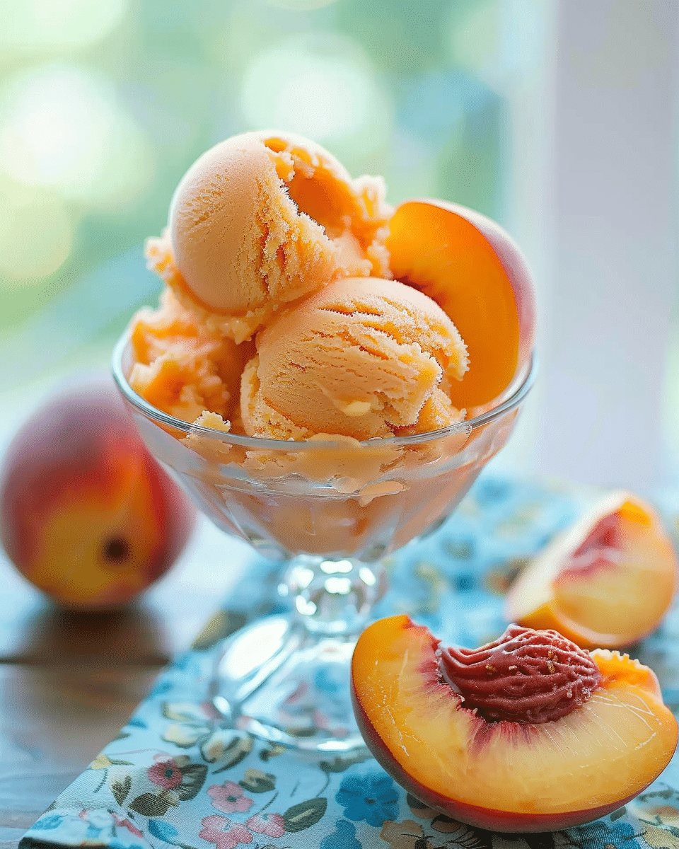Peach Sorbet: Refreshing Summer Treat