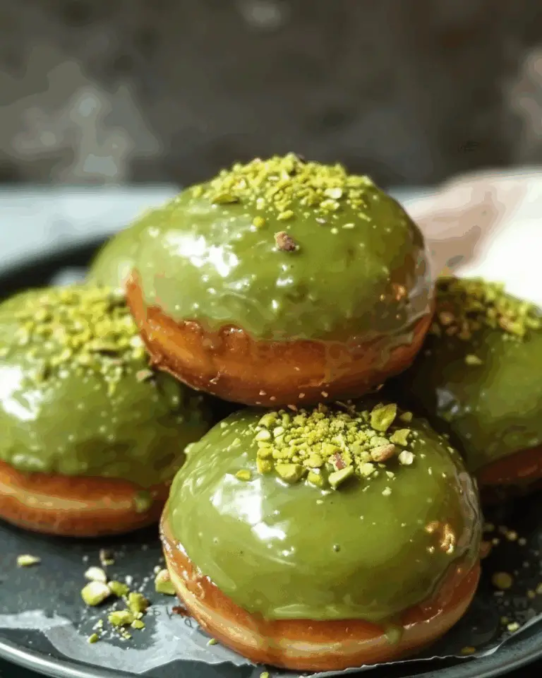 Pistachio Glazed Doughnuts