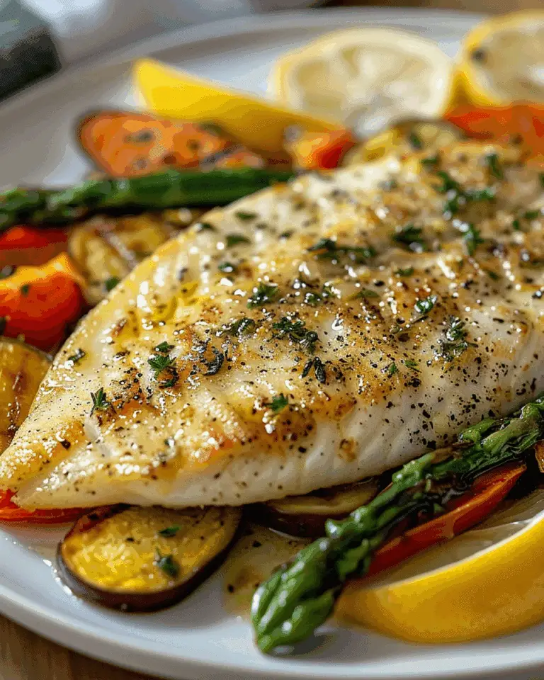 Zesty Lemon Garlic Tilapia with Roasted Veggies Delight