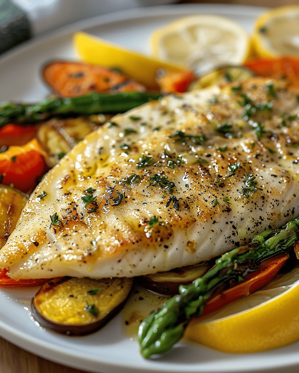 Zesty Lemon Garlic Tilapia with Roasted Veggies Delight