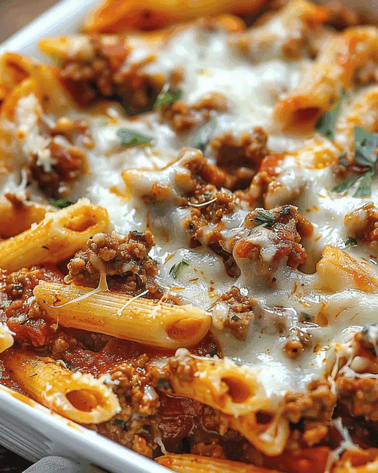 Baked Penne with Ground Beef