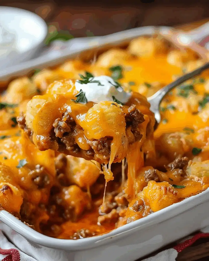 Cowboy Casserole: Savory Tater Tot and Ground Beef Delight