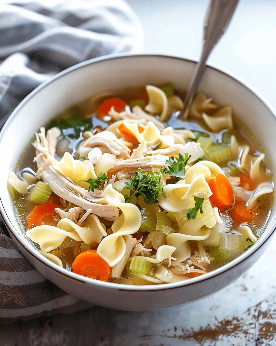 Easy Chicken Noodle Soup with Rotisserie Chicken