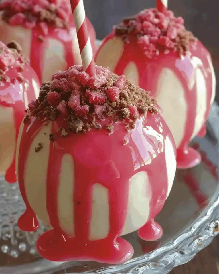 Strawberry Shortcake Candy Apples