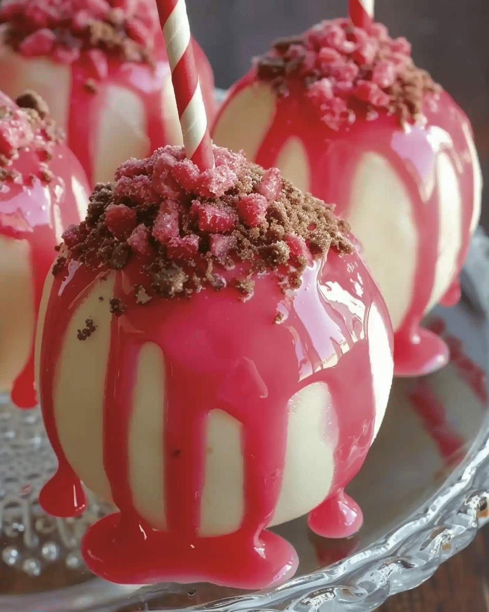 Strawberry Shortcake Candy Apples