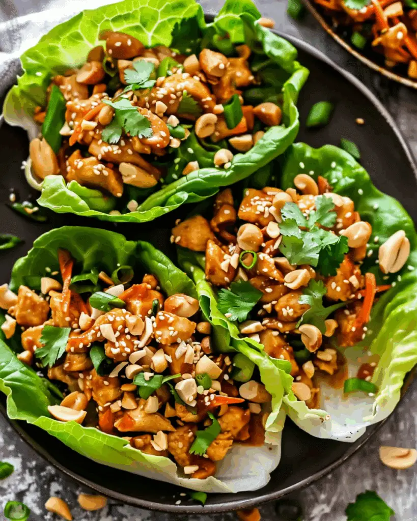 Thai Chicken Lettuce Wraps