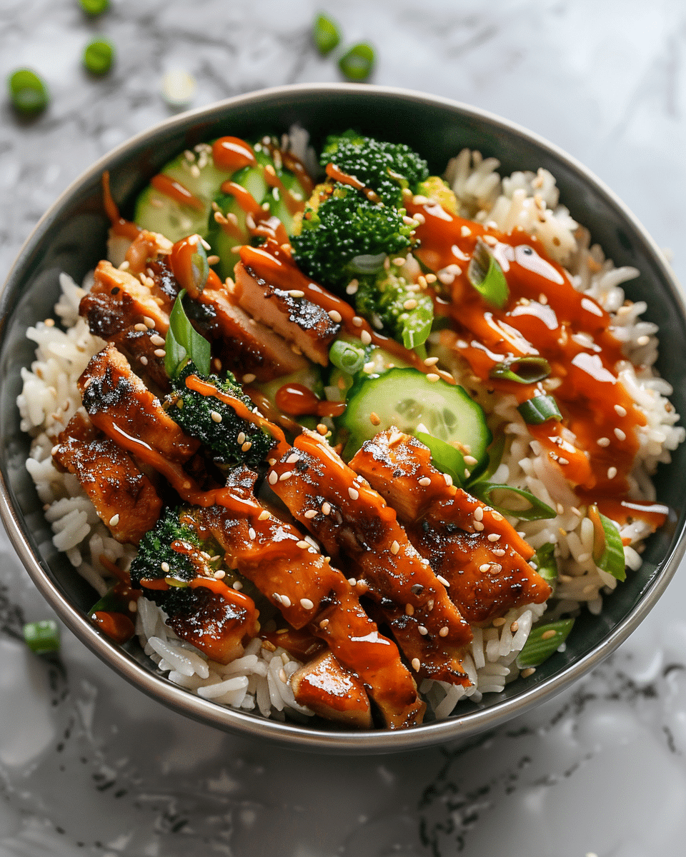 Healthy Sticky Chicken Bowls Recipe