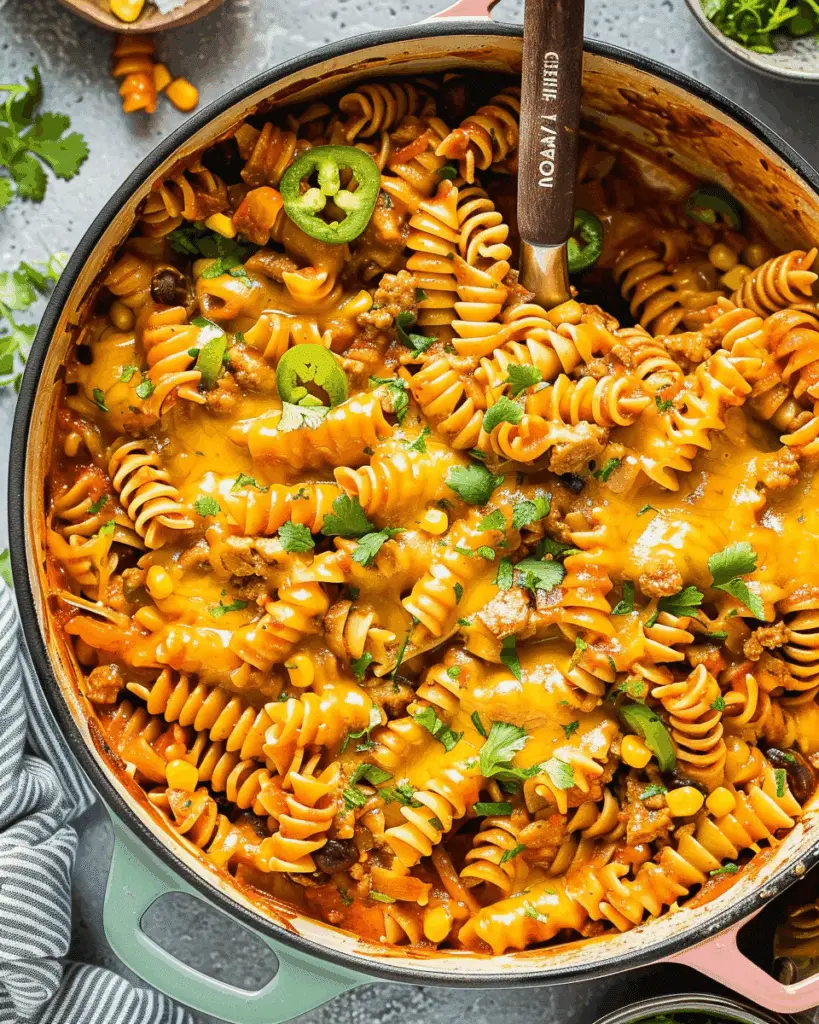 Cheesy Enchilada Pasta (One Pot)