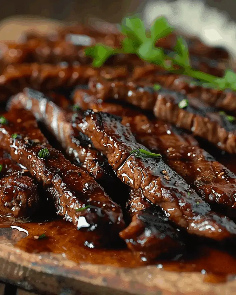 Grill Pan Honey Glazed Steak Strips