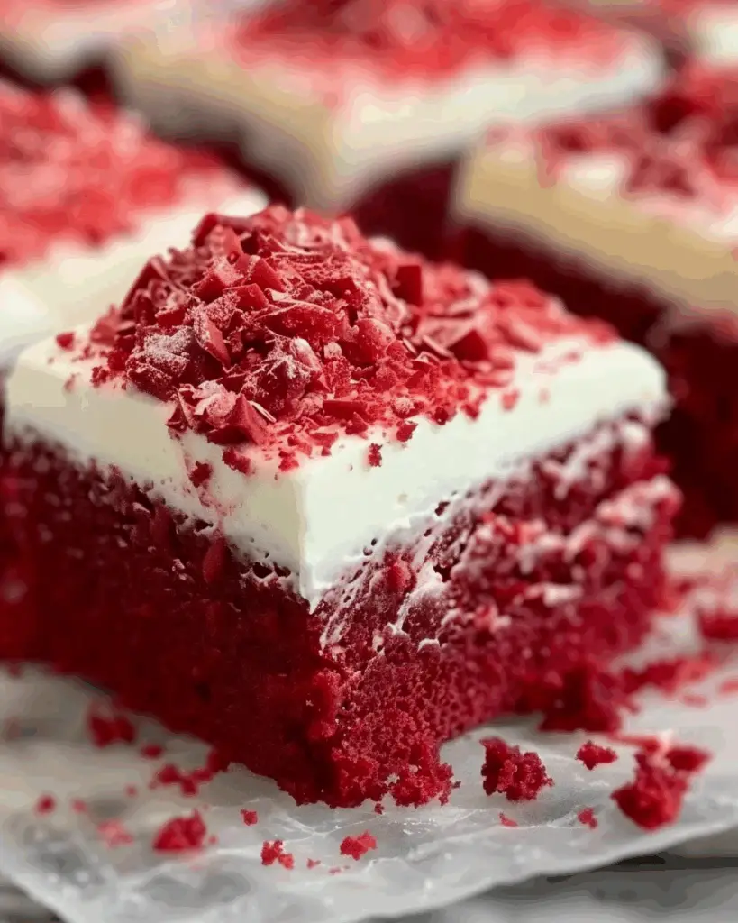 MOIST RED VELVET SHEET CAKE