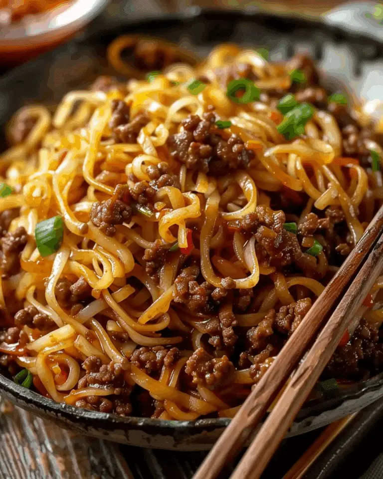 Mongolian Ground Beef Noodles