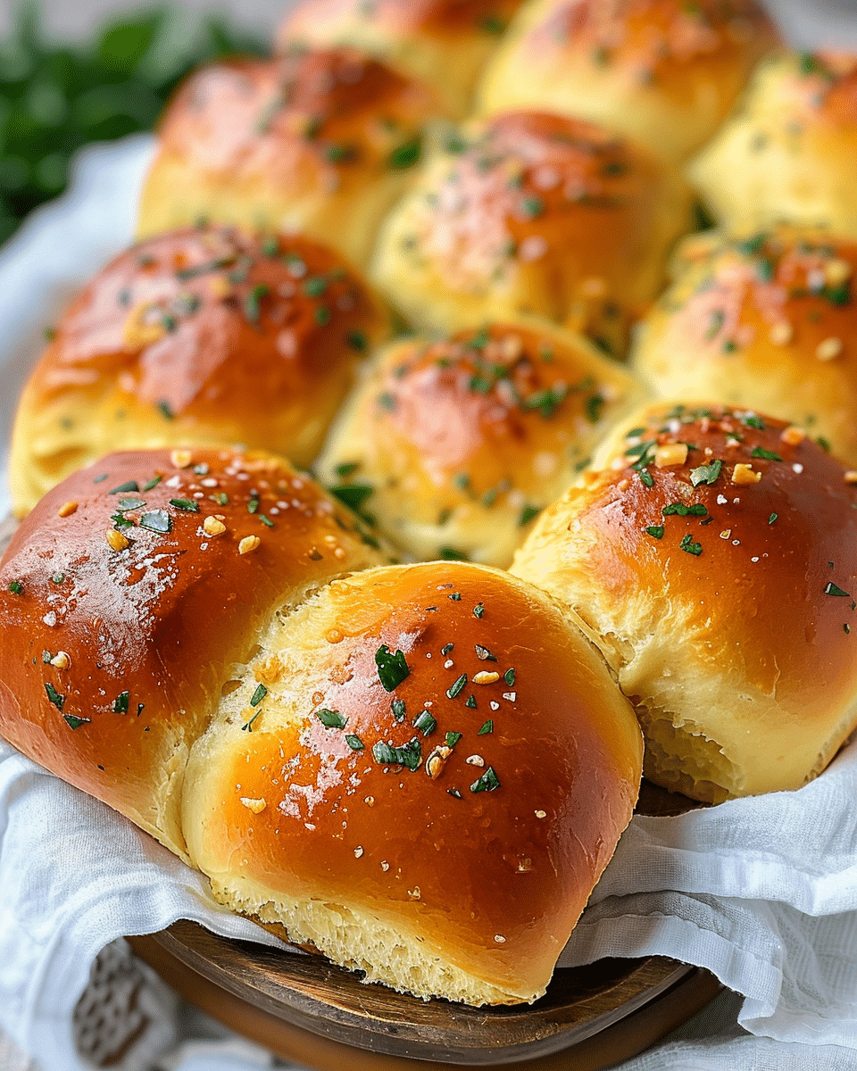 Easy Garlic Butter Dinner Rolls