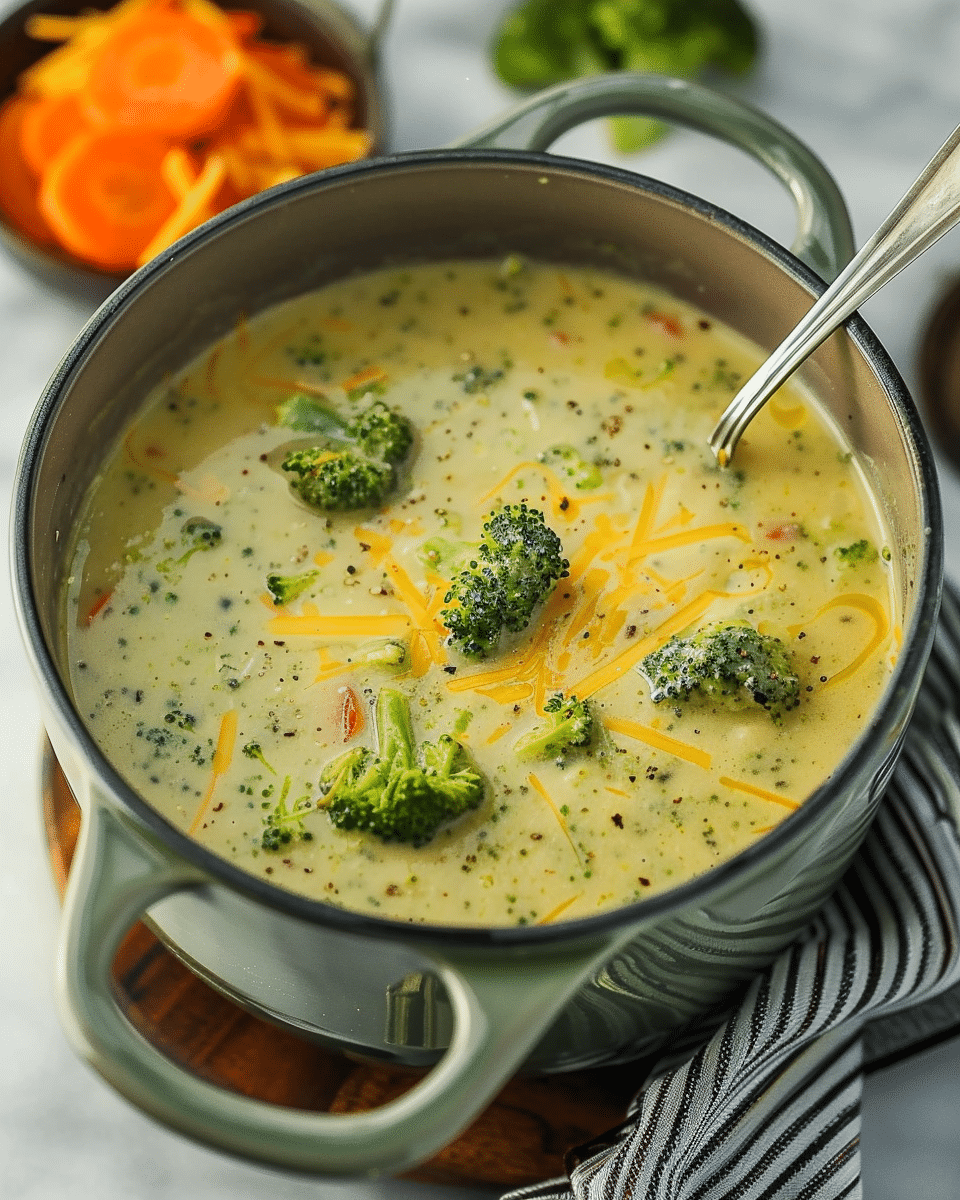 High Protein Broccoli Cheddar Soup