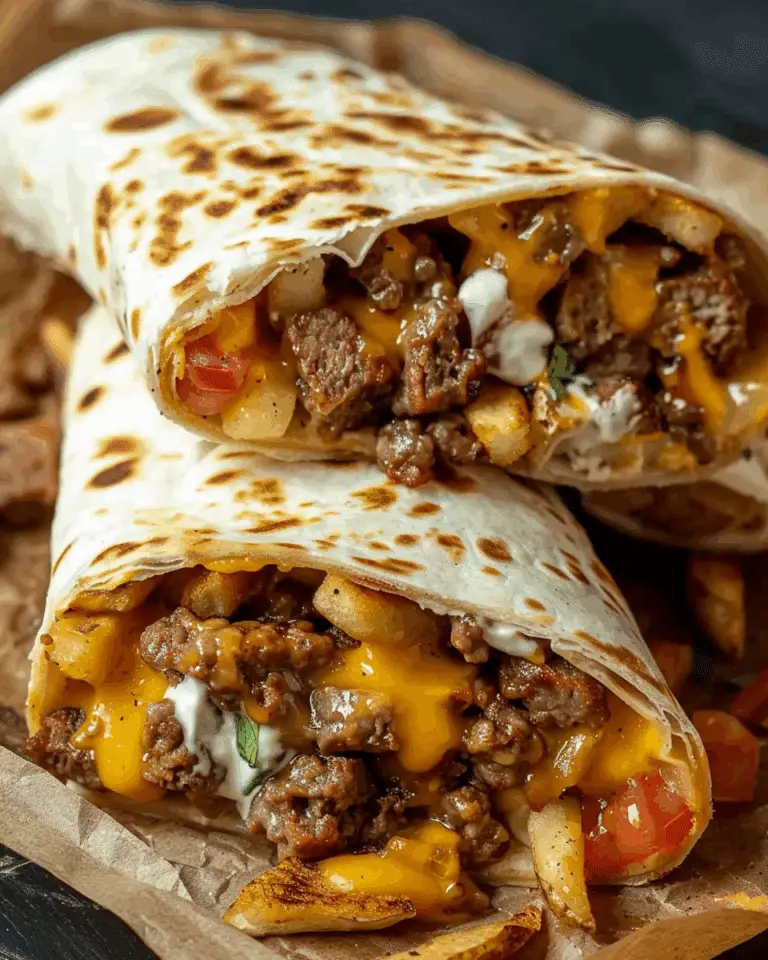 Ultimate Beefy Cheesy Fries Wrap
