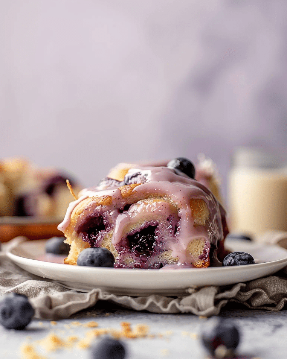 My Hubby’s Fave Blueberry Pie Cinnamon Rolls
