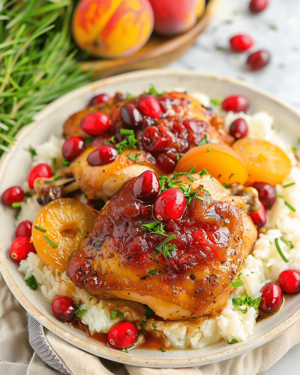 Crockpot Cranberry Apricot Chicken