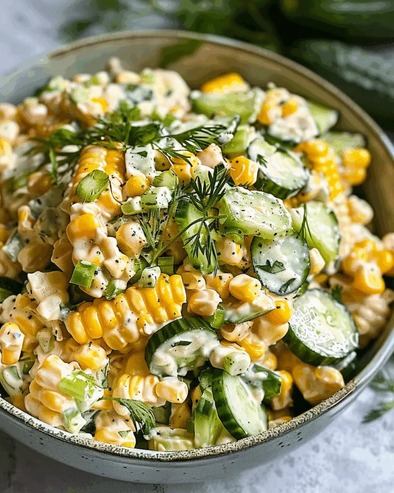 Street Corn Creamy Cucumber Salad