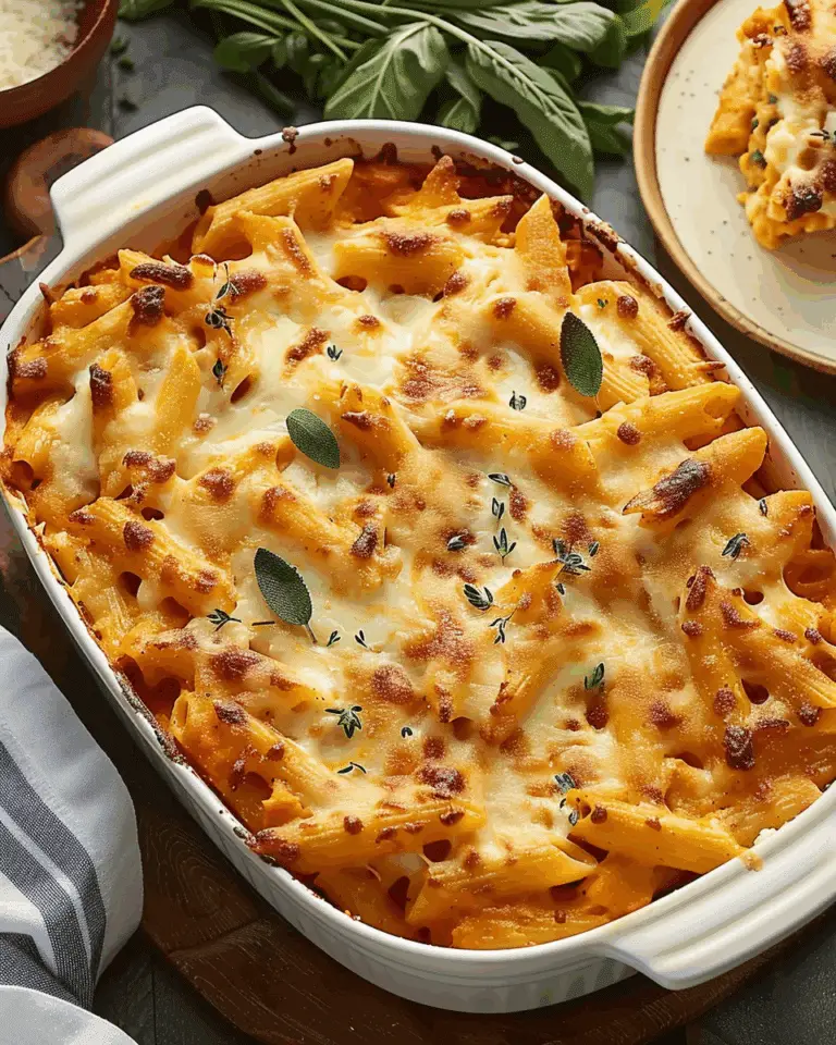 Cheesy Pumpkin Ricotta Pasta Bake