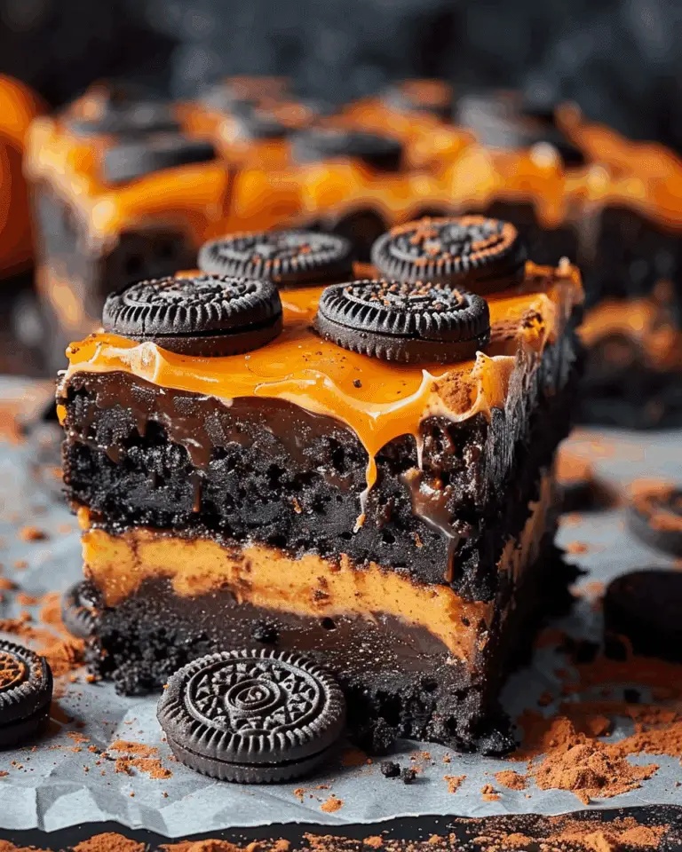Oreo Layered Halloween Brownies