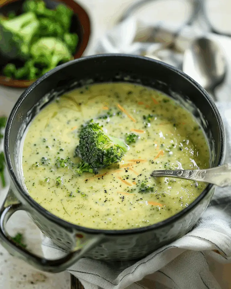 High Protein Broccoli Cheddar Soup